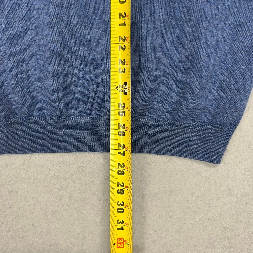 Brooks Brothers 346 Supima Cotton V Neck Sweater Vest Mens Blue Size L - Picture 7 of 8